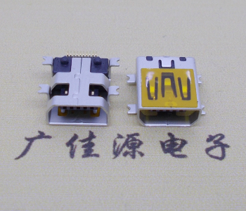 番禺迷你USB插座,MiNiUSB母座,10P/全贴片带固定柱母头