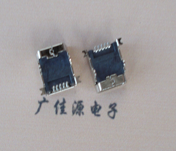 番禺 MINI USB 5PF 90°SMT前插后贴电源接口