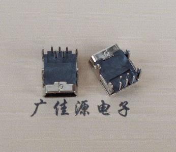 番禺Mini usb 5p接口,迷你B型母座,四脚DIP插板,连接器