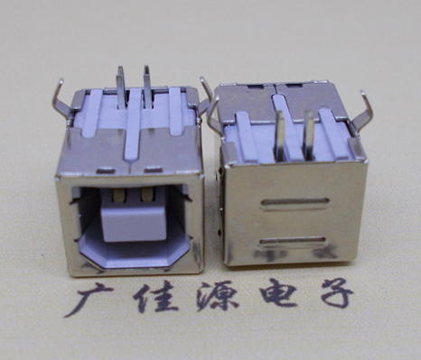 番禺USB BF90度母座 打印机接口 卧式插板DIP白胶