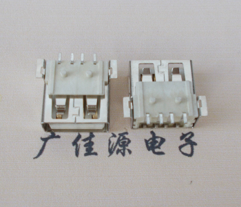 番禺USB AF方形脚 贴片母座 1.0/1.2柱子直边接口
