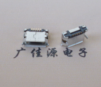 番禺Micro USB卷口 B型(无柱）插板脚间距6.4普通端子