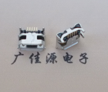 番禺Micro USB母座牛角间距7.2x6.6mm加长端子定位柱
