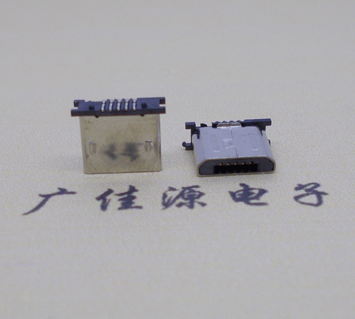 番禺MICRO USB 5P公头短体5.6mm立贴带柱无卡勾