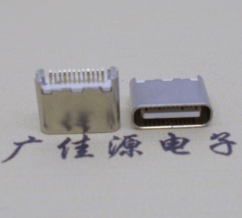 番禺type-c24p母座短体6.5mm夹板连接器